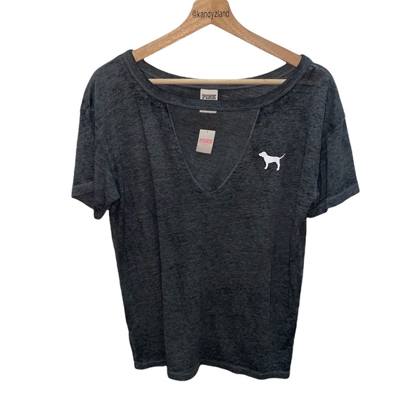 PINK Victoria's Secret Tops - 🆕 PINK by Victoria’s Secret Women’s Vneck Logo Tee